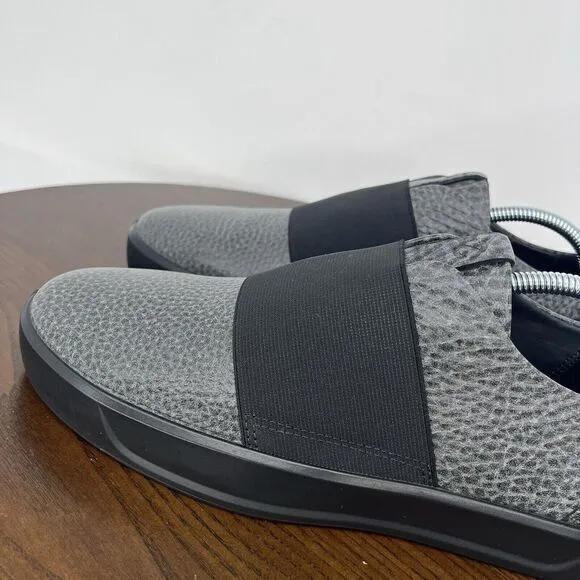 Ecco Soft 8 Band Shoes Women's 39 / 8 Gray Leather Comfort Flats Sneakers‎