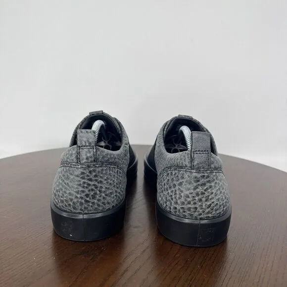 Ecco Soft 8 Band Shoes Women's 39 / 8 Gray Leather Comfort Flats Sneakers‎