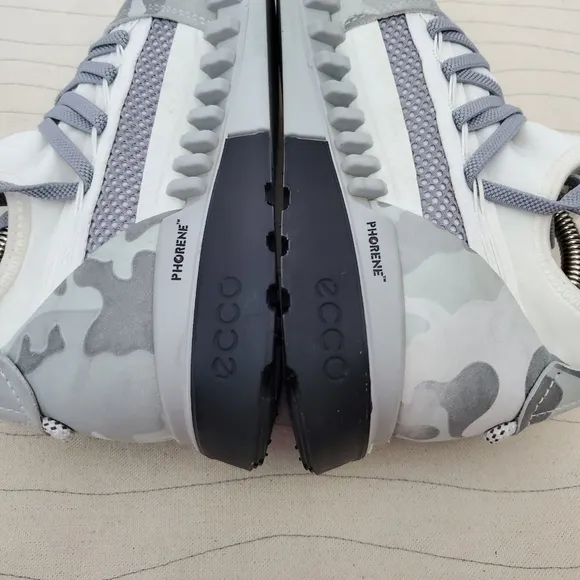 Ecco Womems Zipflex Phorene Gray/White Camo Athletic Sneakers Shoes Size 8-8.5