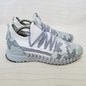 Ecco Womems Zipflex Phorene Gray/White Camo Athletic Sneakers Shoes Size 8-8.5