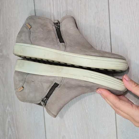 Ecco Womens Soft 7 Ankle Leather Sneakers boots shoes sz 38/7