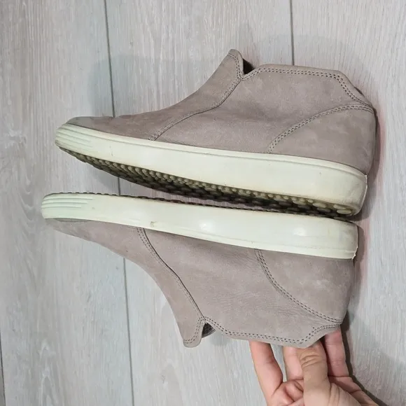 Ecco Womens Soft 7 Ankle Leather Sneakers boots shoes sz 38/7