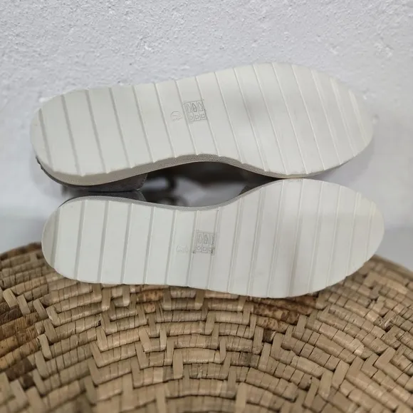 Eileen Fisher Emmett Mica Metallic Closed Toe Espadrilles Loafers Sandals 7.5
