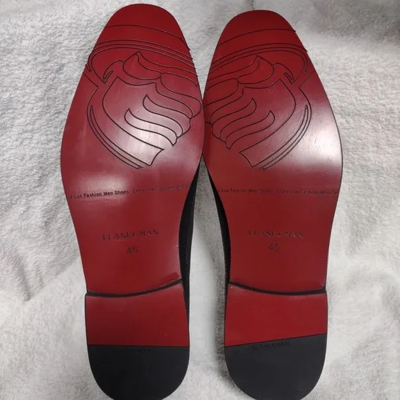 Elan Roman Mens Black Loafers New Size 12