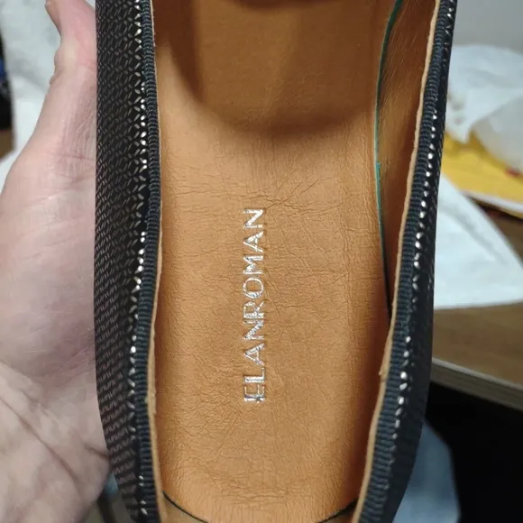 Elan Roman Mens Black Loafers New Size 12