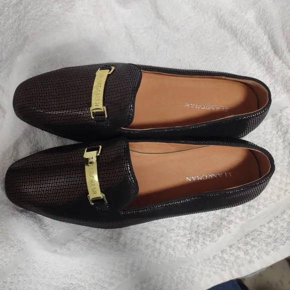 Elan Roman Mens Black Loafers New Size 12