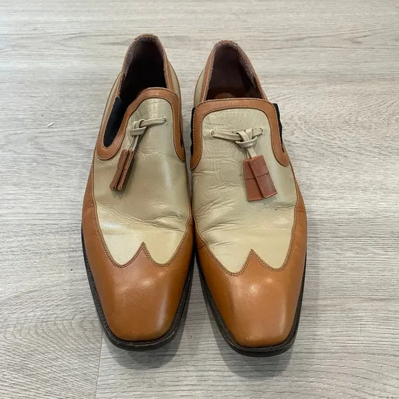 Esquivel Tassled Leather Loafers Dress Shoes Men's 10