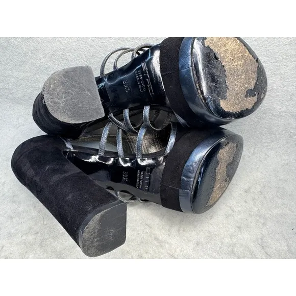 ETRO Milano Luxury Designer Suede Platform Heels Made In Italy EU 39.5 US9