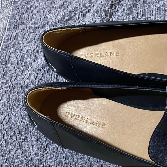 Everlane Modern Loafer Genuine Leather Round Toe Size 8.5 Spring Office Neutral