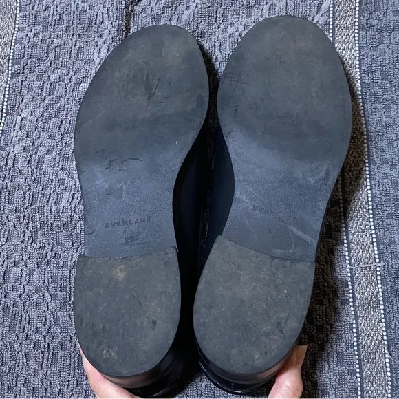 Everlane Modern Loafer Genuine Leather Round Toe Size 8.5 Spring Office Neutral
