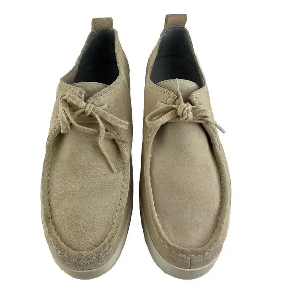 Everlane Shoes Men Size 9 Beige The Desert Pebble Suede Lace Up‎ Loafer  Comfy
