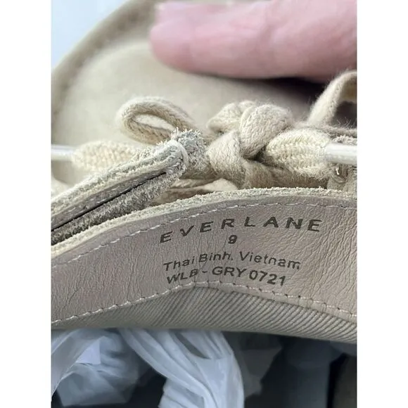 Everlane Shoes Men Size 9 Beige The Desert Pebble Suede Lace Up‎ Loafer  Comfy