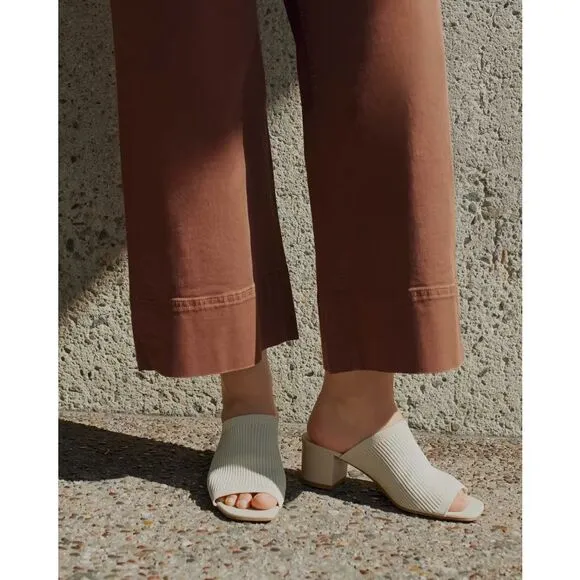 Everlane The Glove Mule in ReKnit White Bone Size 9 NEW
