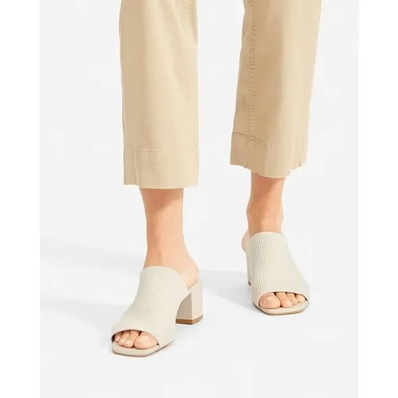 Everlane The Glove Mule in ReKnit White Bone Size 9 NEW