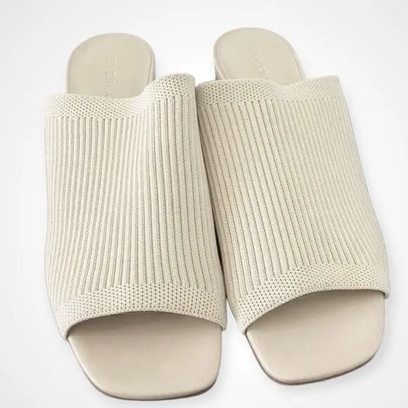 Everlane The Glove Mule in ReKnit White Bone Size 9 NEW