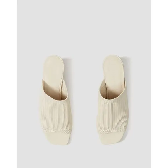 Everlane The Glove Mule in ReKnit White Bone Size 9 NEW