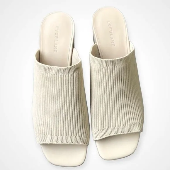Everlane The Glove Mule in ReKnit White Bone Size 9 NEW
