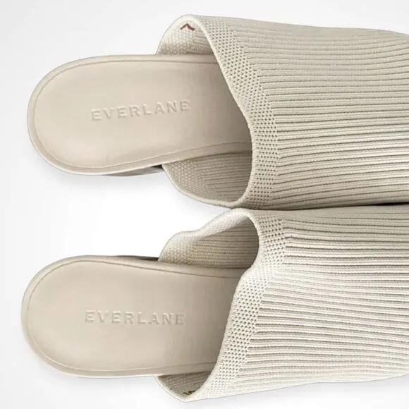 Everlane The Glove Mule in ReKnit White Bone Size 9 NEW