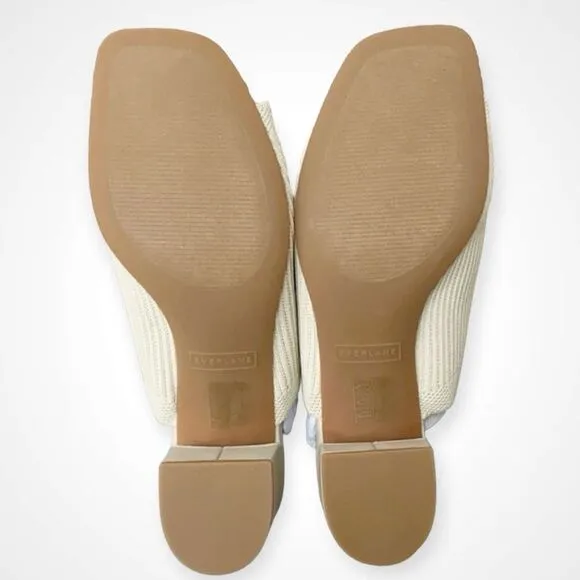 Everlane The Glove Mule in ReKnit White Bone Size 9 NEW