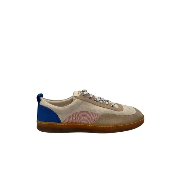 Everlane The Tread Bare Sneaker Mens Sz 11 Canvas Low Top Sneakers Beige Blue