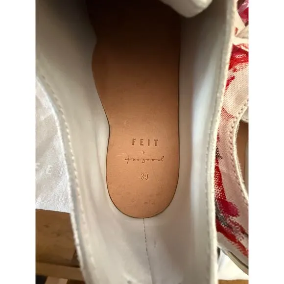 FEIT THE Artist Shoe Hand Painted Canvas &amp; Leather Women's Shoe Sz 9//EU 39 NEW