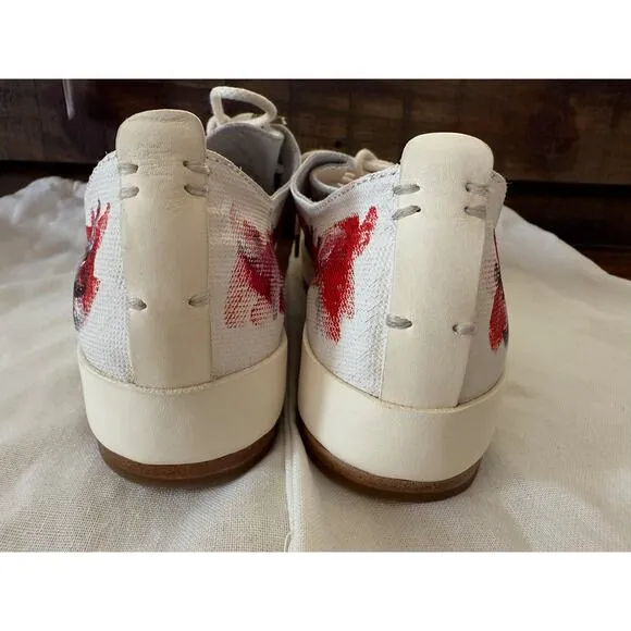 FEIT THE Artist Shoe Hand Painted Canvas &amp; Leather Women's Shoe Sz 9//EU 39 NEW