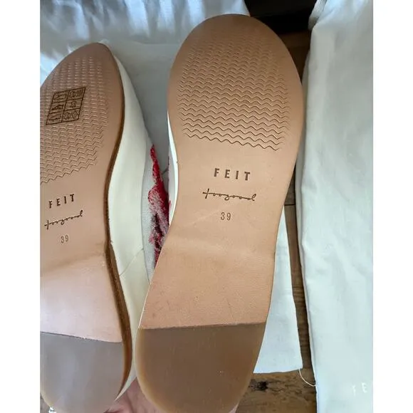 FEIT THE Artist Shoe Hand Painted Canvas &amp; Leather Women's Shoe Sz 9//EU 39 NEW