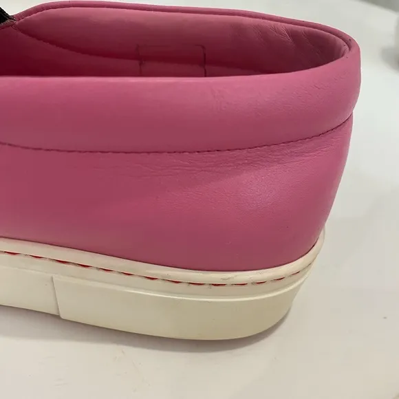 Fendi monster motif leather loafer sneakers