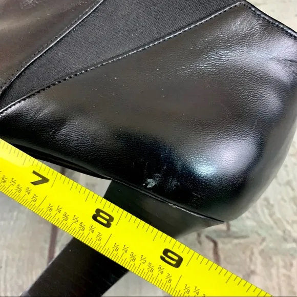 Ferragamo Leather Black Booties Size 10