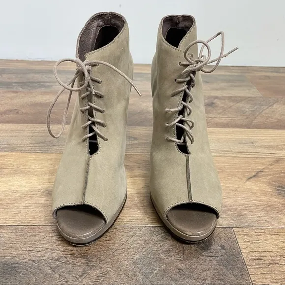 Filippa K Peep Toe Lace Up Booties Size 37