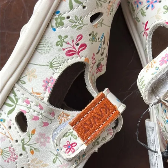 Floral Leather Kids Shoes