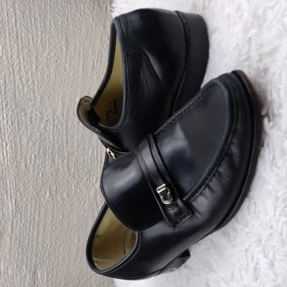 Florsheim Imperial Black Leather Upper Almond Toe Slip-On Dress Loafer Shoe