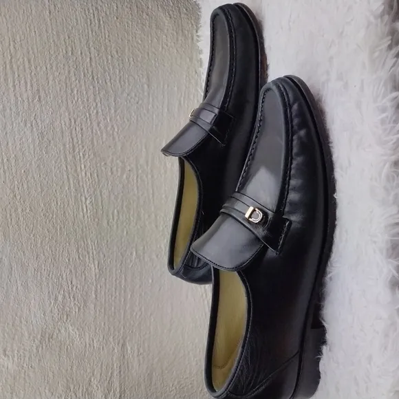 Florsheim Imperial Black Leather Upper Almond Toe Slip-On Dress Loafer Shoe