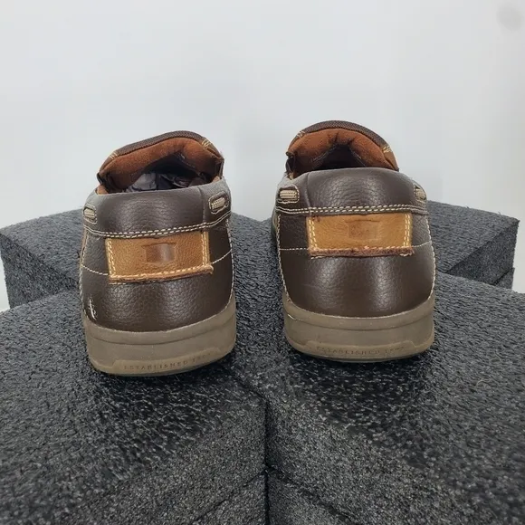 Florsheim Lakeside Slip on Brown Leather Boat Shoes Mens Size 10.5 M