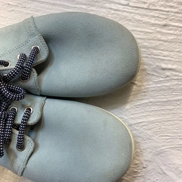 FLY London Suede Lace Up Shoes Stot Light Blue Size 38 US 7.5-8