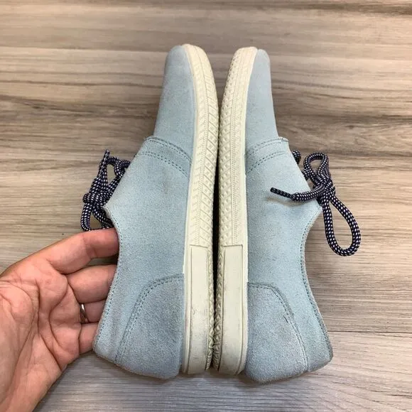 FLY London Suede Lace Up Shoes Stot Light Blue Size 38 US 7.5-8