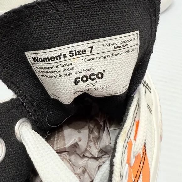 FOCO Clemson Tigers Low Top Canvas Sneakers Paw Print Shoes Women's 7, College