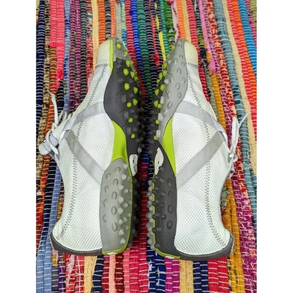 Footjoy B64 Shoes Men 9 M Project Golf Sneakers White Grey Leather Spikes #55221