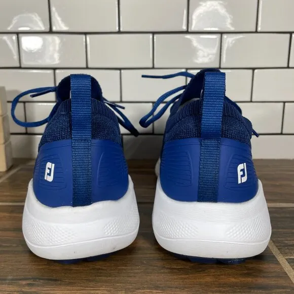 FootJoy Flex XP Mens Size 8 Golf Shoes Blue VersaTrax Spikeless Sneaker