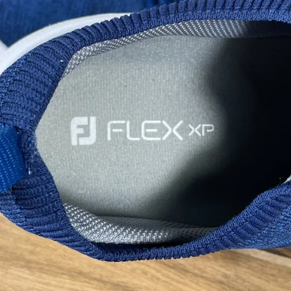FootJoy Flex XP Mens Size 8 Golf Shoes Blue VersaTrax Spikeless Sneaker