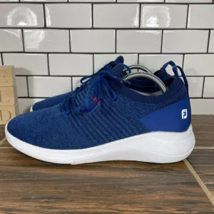 FootJoy Flex XP Mens Size 8 Golf Shoes Blue VersaTrax Spikeless Sneaker