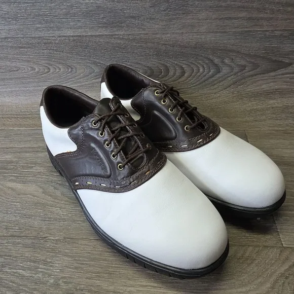 FootJoy Golf Shoes 10W Contour Series Brown White Saddle Soft Spikes‎ 54235
