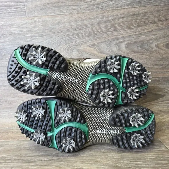 FootJoy Golf Shoes 10W Contour Series Brown White Saddle Soft Spikes‎ 54235
