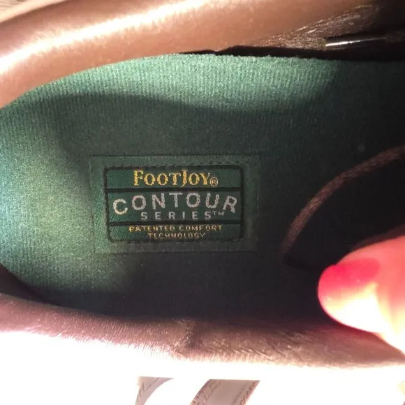 FootJoy Golf Shoes 10W Contour Series Brown White Saddle Soft Spikes‎ 54235