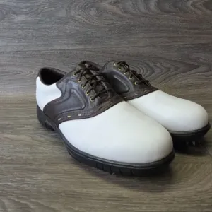FootJoy Golf Shoes 10W Contour Series Brown White Saddle Soft Spikes‎ 54235