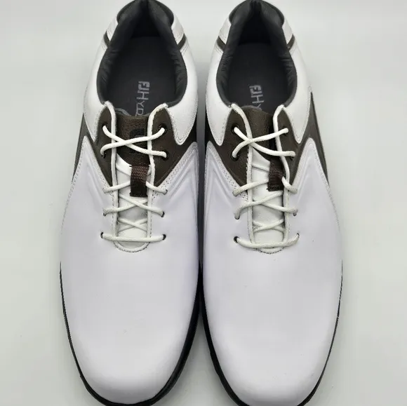 FootJoy Hydrolite Lace Up Oxford Golf Shoes Leather White 50024 Mens Size 8.5