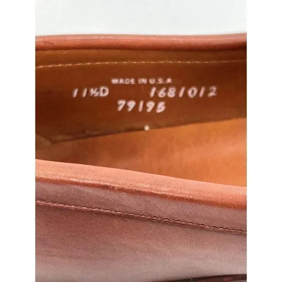 FootJoy Leather Loafers Kiltie Tassel Cognac Brown Slip On Dress Shoes Mens 11.5