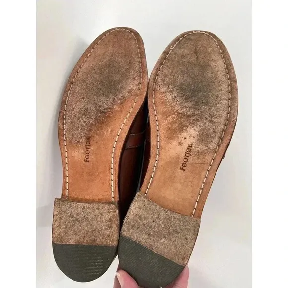 FootJoy Leather Loafers Kiltie Tassel Cognac Brown Slip On Dress Shoes Mens 11.5