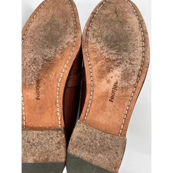 FootJoy Leather Loafers Kiltie Tassel Cognac Brown Slip On Dress Shoes Mens 11.5