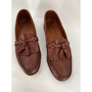 FootJoy Leather Loafers Kiltie Tassel Cognac Brown Slip On Dress Shoes Mens 11.5